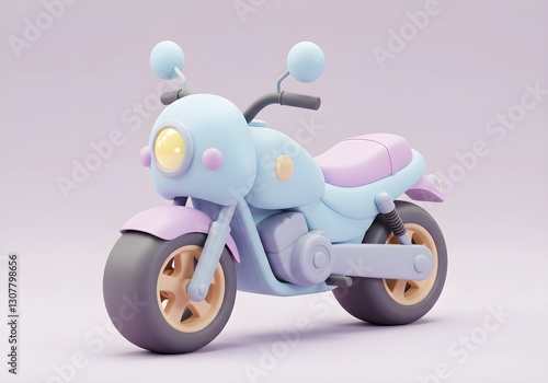 Cute 3D Motorcycle
