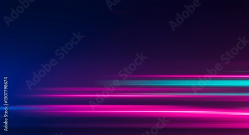 Neon Trails: Abstract background featuring vibrant neon light trails across a dark backdrop, creating a sense of dynamic movement and futuristic energy.