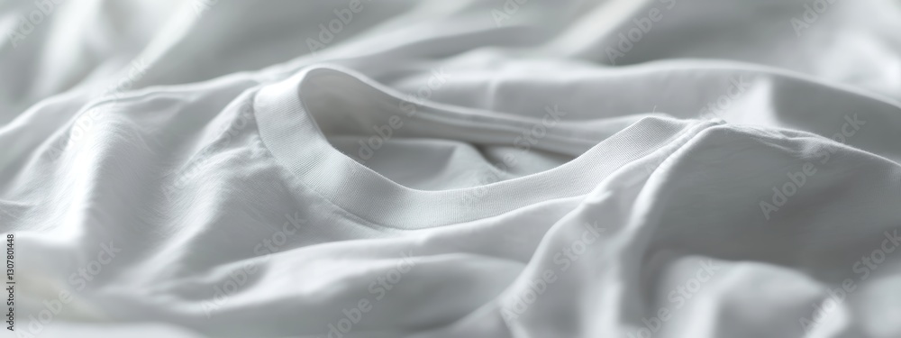 Obraz premium Soft White Fabric Draped Comfortably on a Smooth Surface