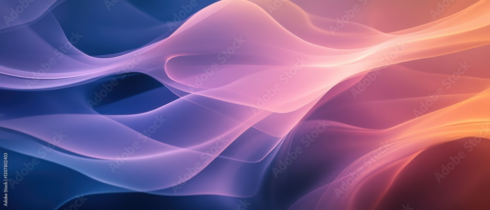 Fluid Waves of Colorful Light in Abstract Background Design Fluid Waves of Colorful Light in Abstract Background Design