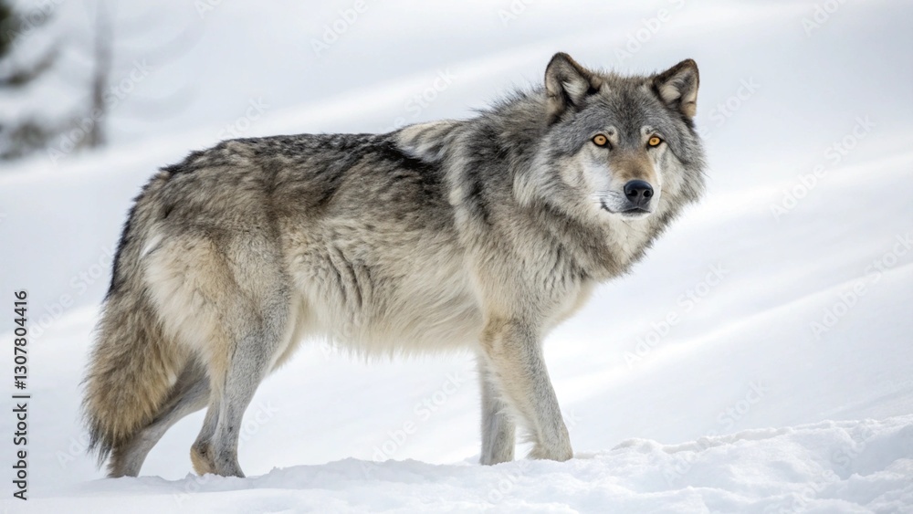 Alaskan Wolf On White Background Alaskan Wolf On White Background