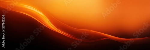 Abstract orange background with soft waves and blurred light, glowing effect, banner design
