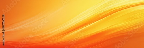 Vibrant orange and yellow background with soft, flowing lines creating an abstract banner design