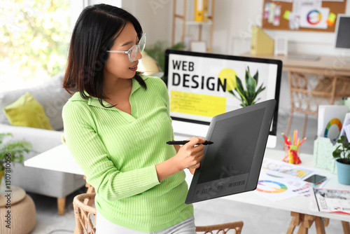 Young asian woman graphic d...