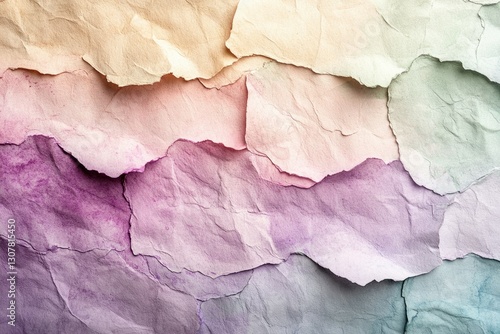 Wallpaper Mural Abstract image of textured, layered pastel-colored crumpled paper with a gradient effect. Torontodigital.ca