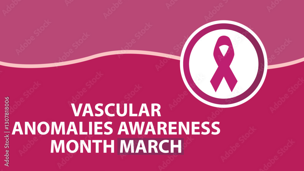 Vascular Anomalies Awareness Month march web banner design illustration Vascular Anomalies Awareness Month march web banner design illustration