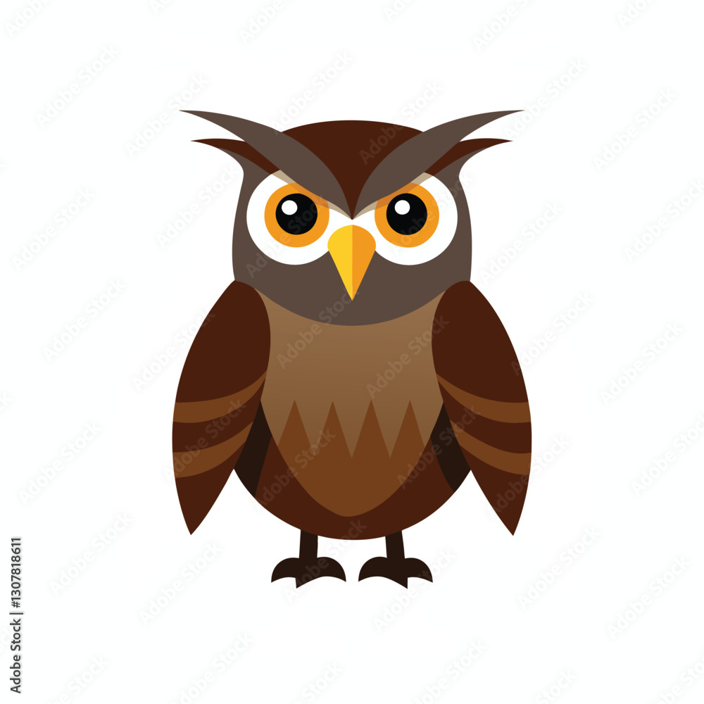 Obraz premium owl on white background