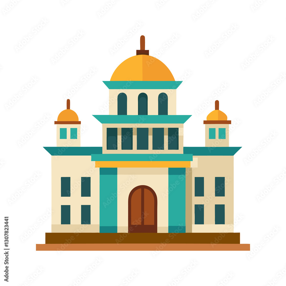 Obraz premium A building vector illustration isolated on transparent background