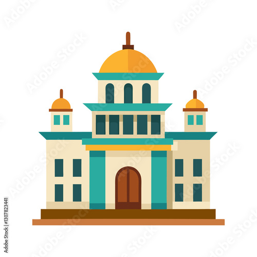 Wallpaper Mural A building vector illustration isolated on transparent background Torontodigital.ca