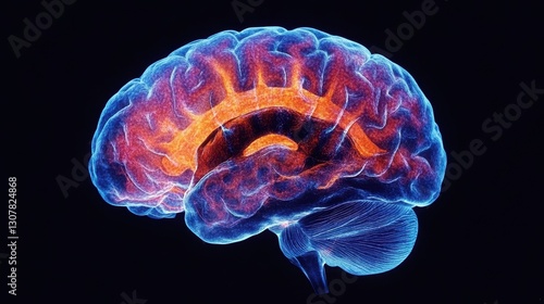 3D Brain Anatomy Illustration (5)
