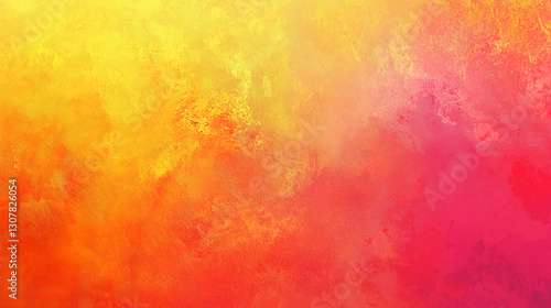 Bright and vibrant abstract background featuring a gradient blend of gold, red, pink, coral, peach, orange, yellow, lime, and green. Grungy, textured, multicolor design.