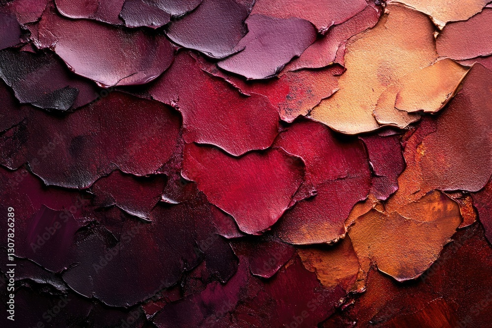 Abstract image of richly textured, crimson, burgundy, and burnt orange hues, reminiscent of paint or makeup swatches. Abstract image of richly textured, crimson, burgundy, and burnt orange hues, reminiscent of paint or makeup swatches.