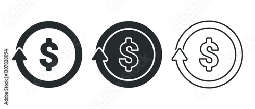 Cashback, return money icon. Vector illustration