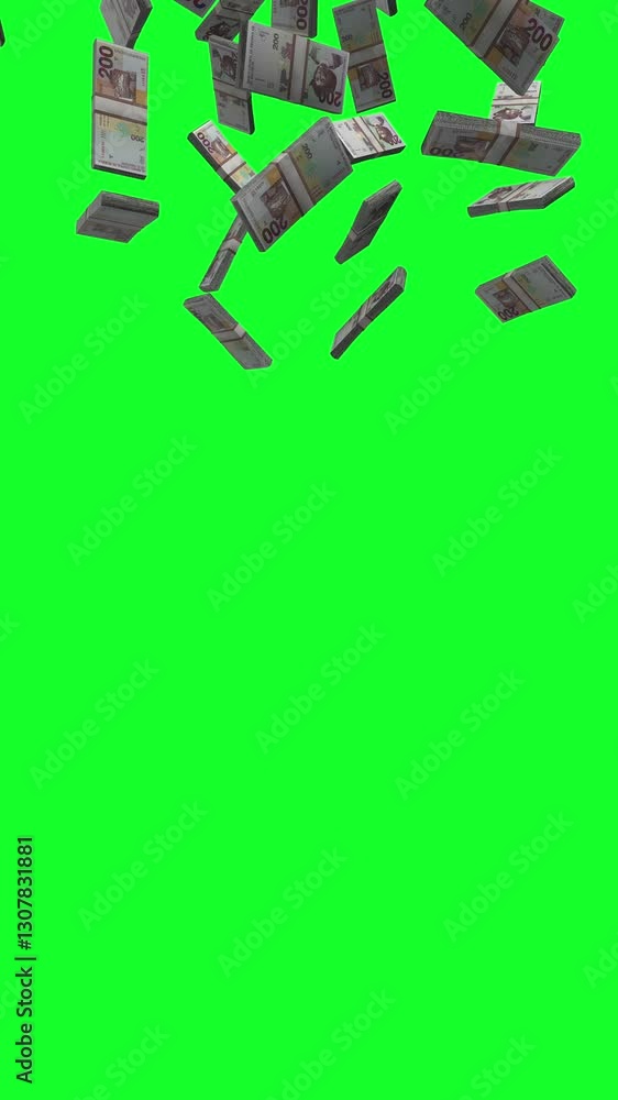 Vertical Salvadoran Colon Falling Animation on Green Screen Vertical Salvadoran Colon Falling Animation on Green Screen