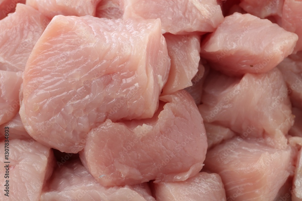 Pieces of raw turkey meat as background, closeup Pieces of raw turkey meat as background, closeup