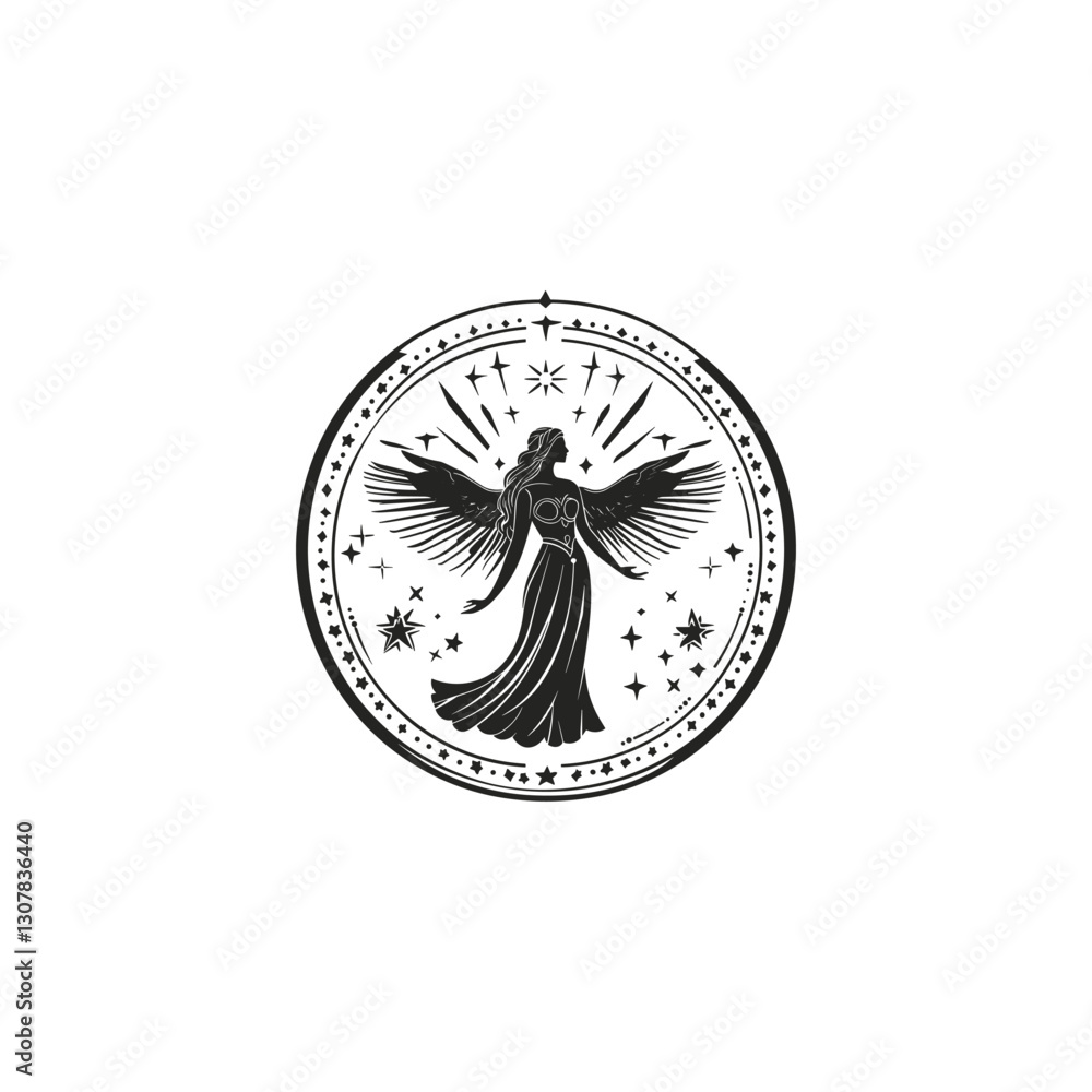 Graceful goddess design vector template illustration Graceful goddess design vector template illustration