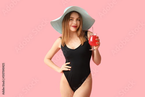 Pretty young woman in tank ...