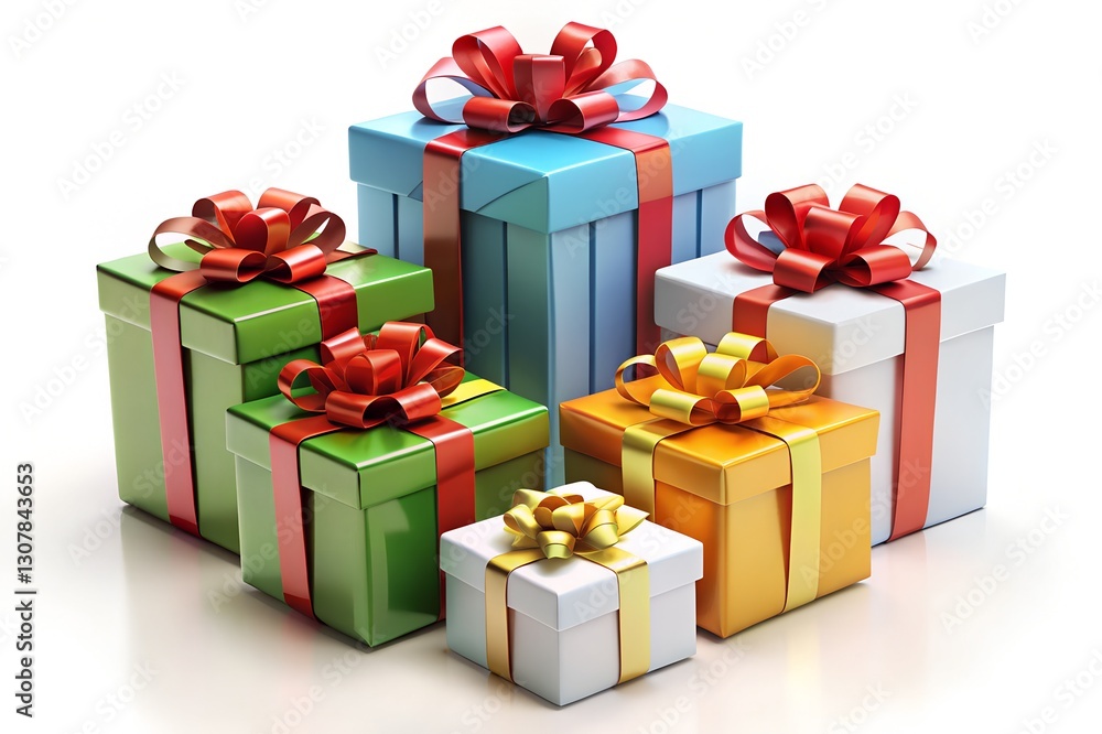 Fototapeta premium gift box with red ribbon