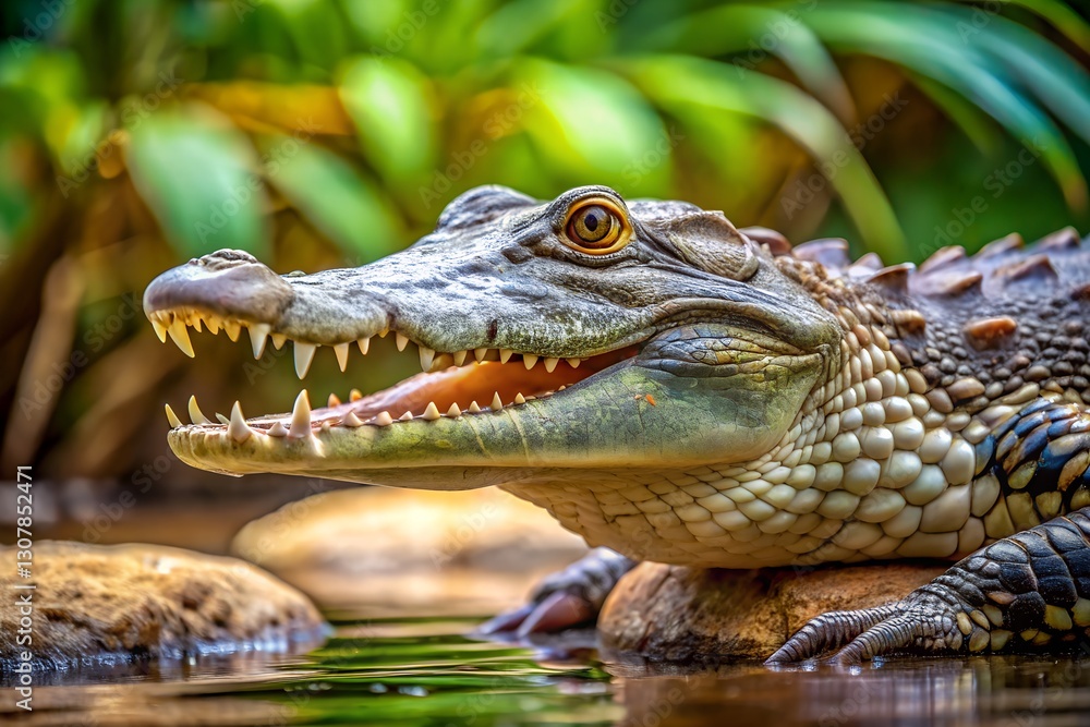 Fototapeta premium crocodile in the zoo