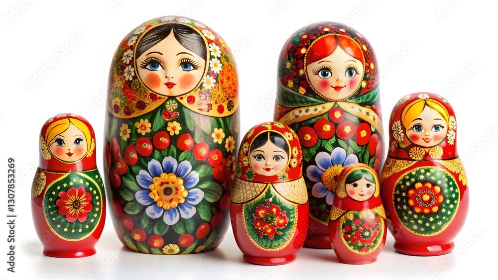 Nested Russian Dolls, Matryoshka Dolls Nested Russian Dolls, Matryoshka Dolls