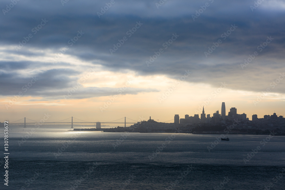 Fototapeta premium Clouds over the San Fransisco Bay.