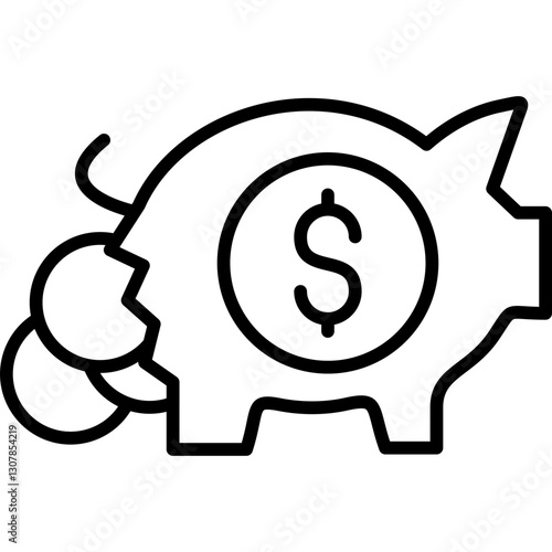 Bankruptcy Icon Vector Element