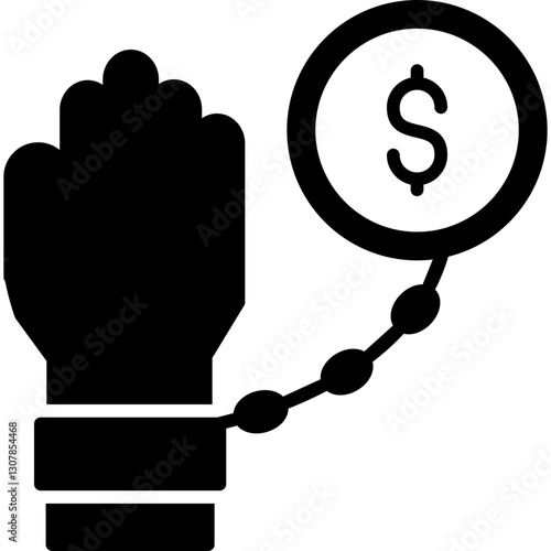 Handcuffs Icon Vector Element
