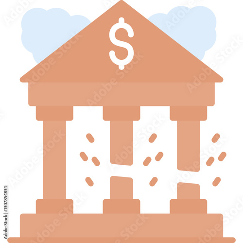 Bankruptcy Icon Vector Element