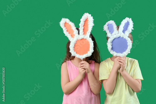 Cute little children with p...