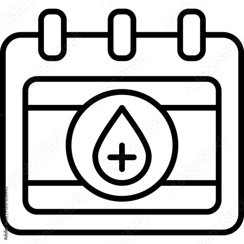 Blood Donation Icon Vector Element