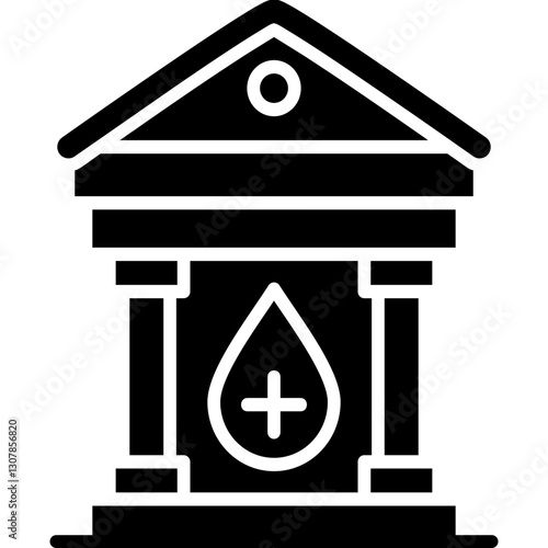 Blood Bank Icon Vector Element