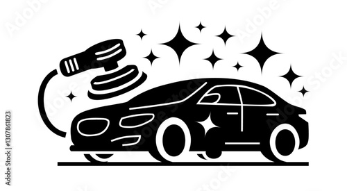 Auto Detailing Polisher Automotive Vintage Logo Design