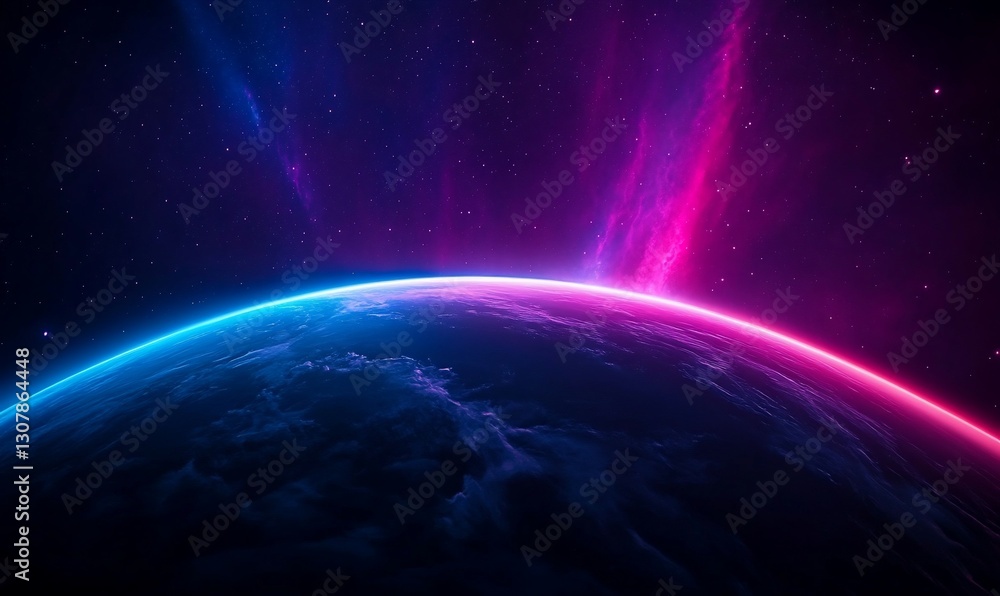 Fototapeta premium Cosmic Earth Sunrise