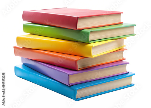 Wallpaper Mural stack of books isolated on white Torontodigital.ca