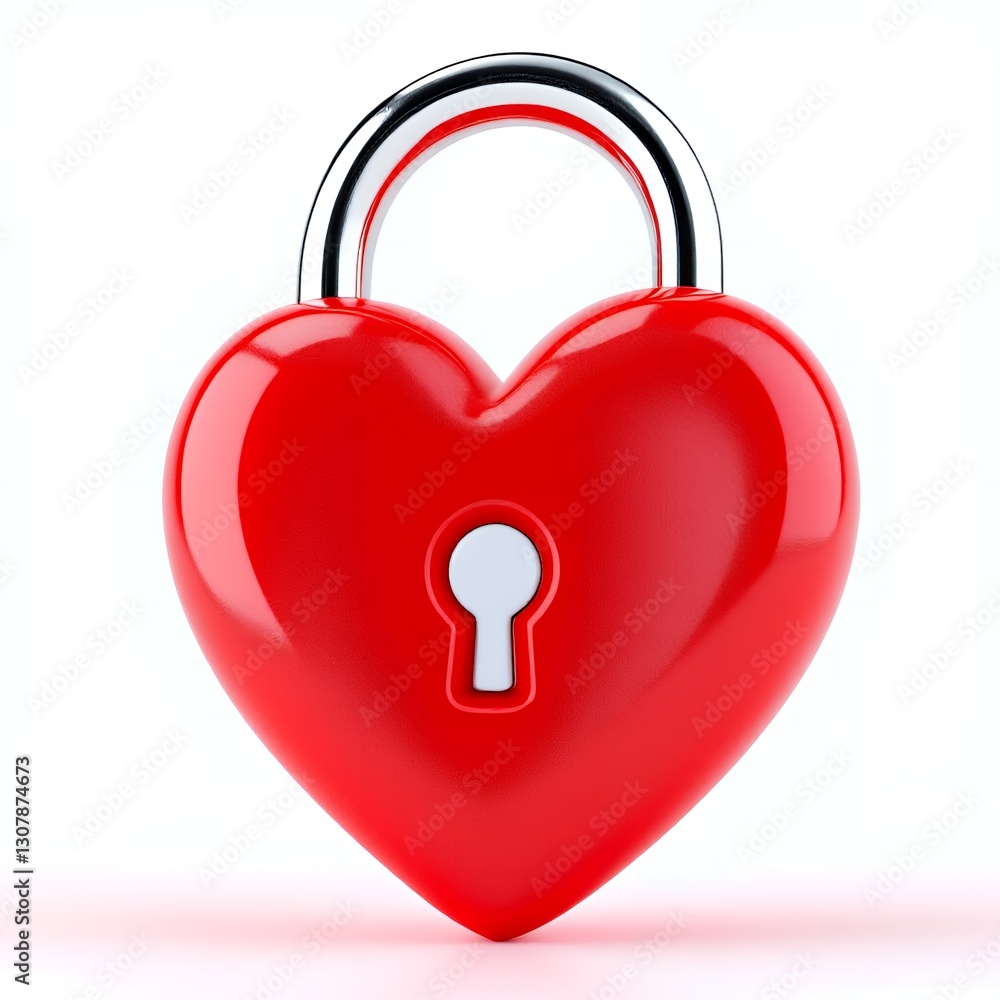Red Heart Shaped Padlock Symbol of Love Romance Security and Valentine s Day Red Heart Shaped Padlock Symbol of Love Romance Security and Valentine s Day