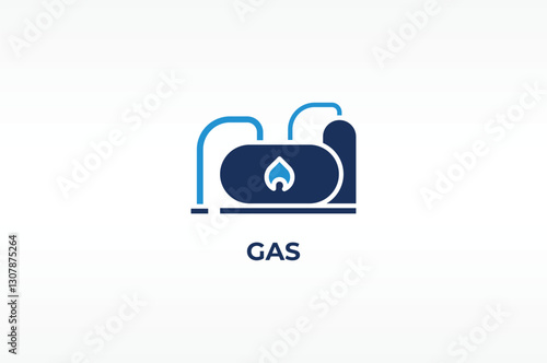 Gas vector, icon or logo sign isolated symbol illustration