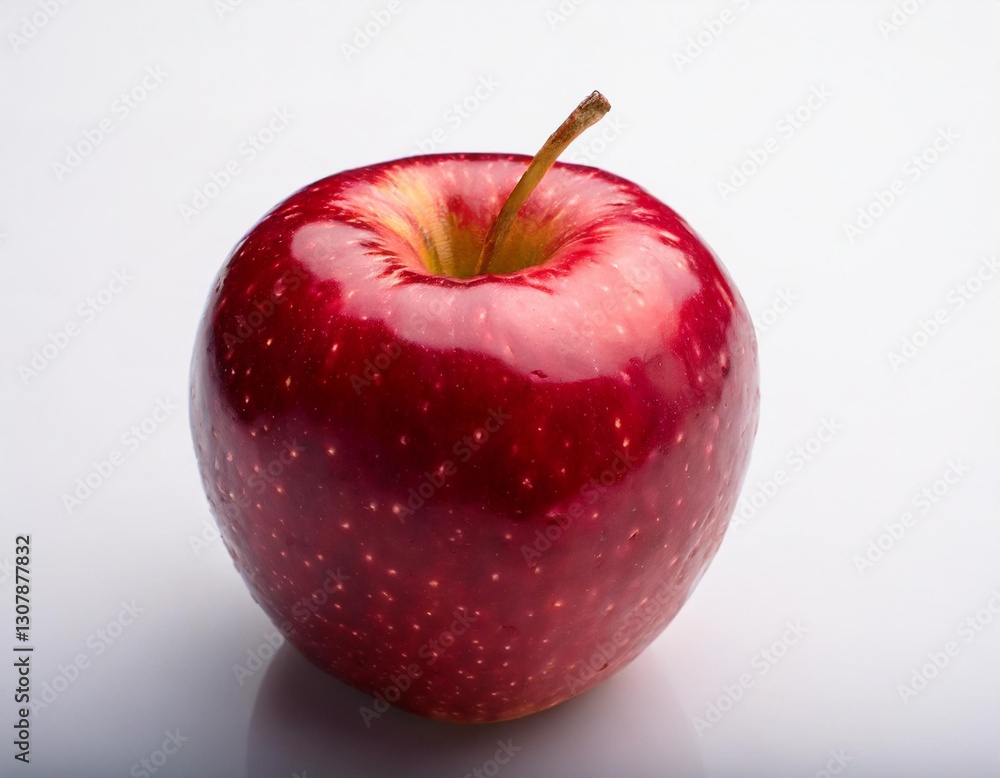 Crisp Fresh Red Apple Isolated on a White Background Crisp Fresh Red Apple Isolated on a White Background