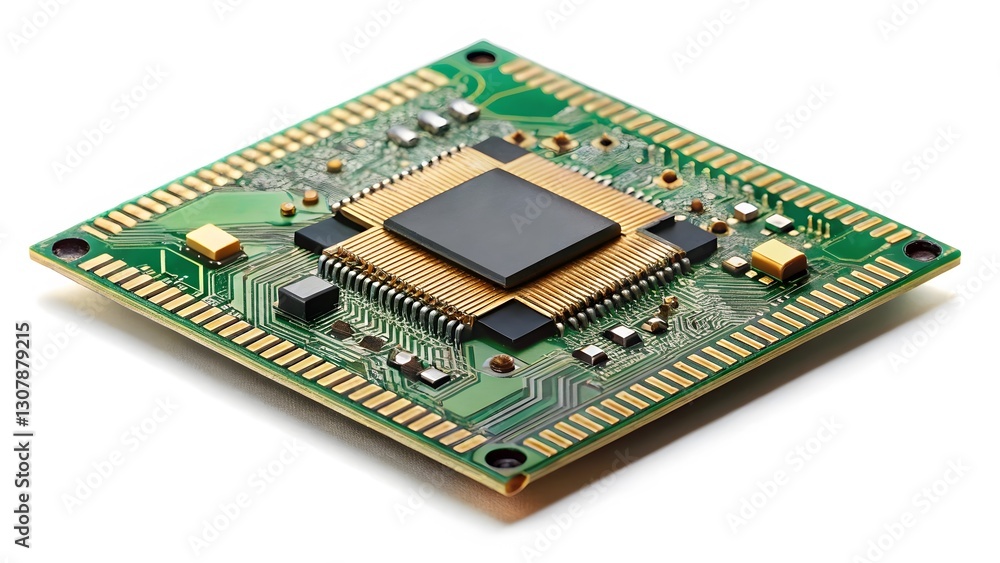 Microchip on Circuit Board Microchip on Circuit Board