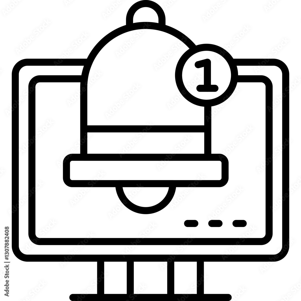 Smart TV Notification Icon Vector Element Smart TV Notification Icon Vector Element
