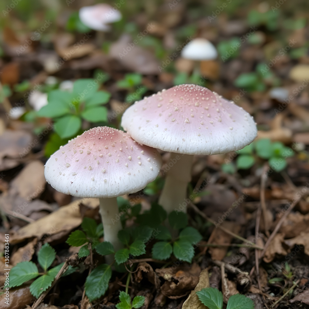 Edible mushrooms with excellent taste, Lepista nuda. Edible lilac mushroom Edible mushrooms with excellent taste, Lepista nuda. Edible lilac mushroom