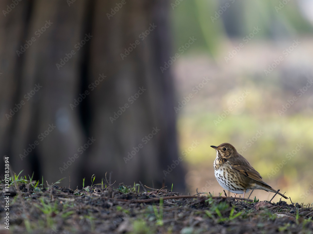 Fototapeta premium Song thrush, Turdus philomelos