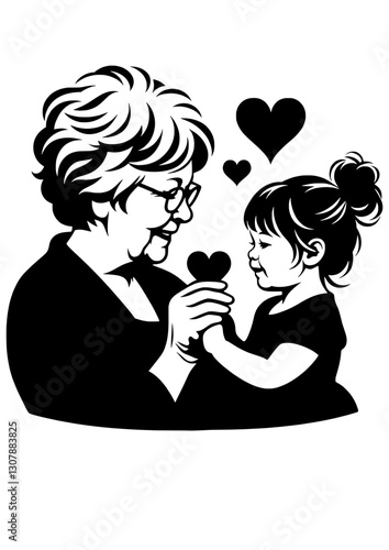 Grandma SVG, Grandmother Svg Bundle, Grandparents Day, Granddaughter Svg Bundle, Grandkids Svg, Grandmom Svg Clipart Vector, Grandmother Clipart, Grandparents Vector, Grandma Vector, Grandma Silhouett