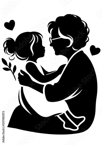 Grandma SVG, Grandmother Svg Bundle, Grandparents Day, Granddaughter Svg Bundle, Grandkids Svg, Grandmom Svg Clipart Vector, Grandmother Clipart, Grandparents Vector, Grandma Vector, Grandma Silhouett
