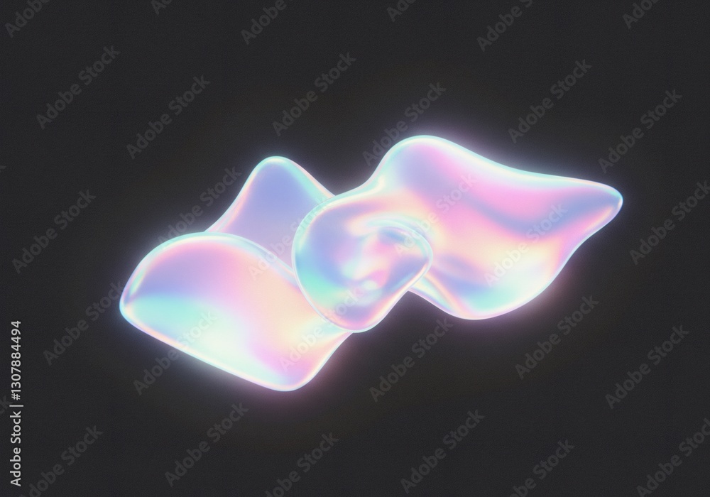 Iridescent Abstract Shapes on Dark Background Iridescent Abstract Shapes on Dark Background