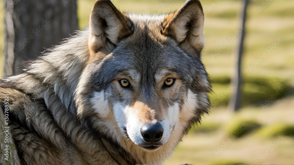 Fototapeta premium wolf head look