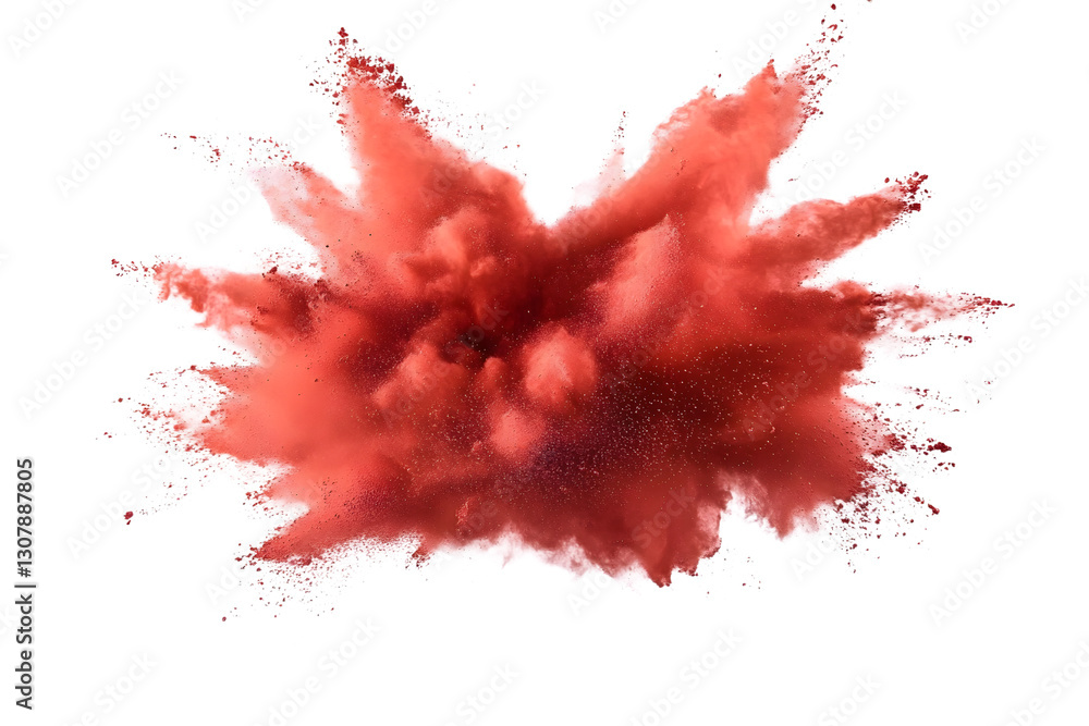 Red color powder explosion Red color powder explosion