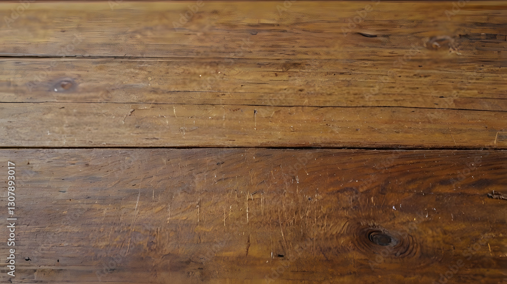 Obraz premium Rich Wood Grain Texture: A close-up view reveals the intricate patterns and warm hues of a seasoned wooden surface. The natural texture, grain.
