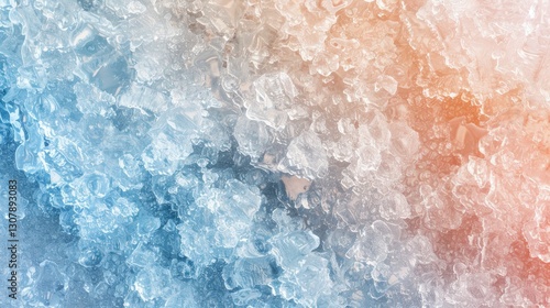 Frozen fractals, An icy texture gradient with cool blue and warm coral