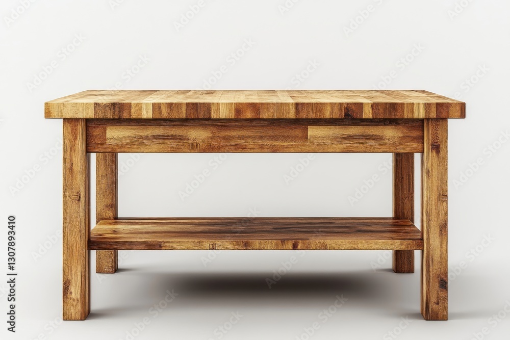 Sturdy wooden table with a natural finish ideal for dining or working in a cozy home setting Sturdy wooden table with a natural finish ideal for dining or working in a cozy home setting