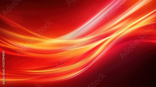 An abstract, flowing red background with vibrant orange hues, high-speed motion blur, and smooth curved lines, leaving room in the center for text or visuals.